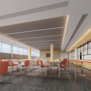 现代食堂3D模型下载